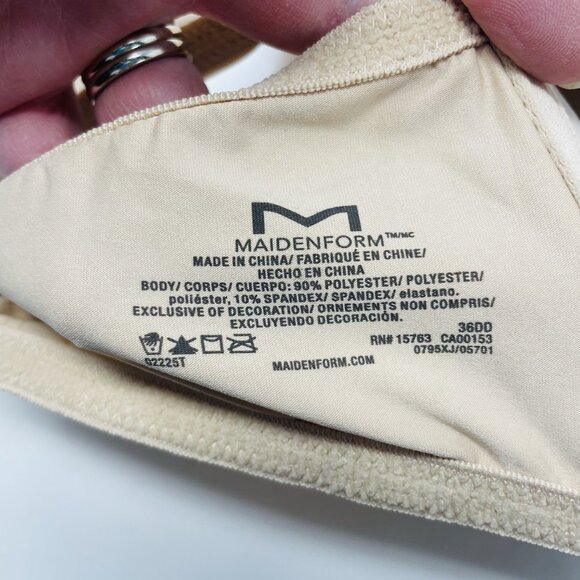Maidenform Self Expressions Womens 36DD 2 Pack T-Shirt Bra 5701 Latte/White 698 - Picture 6 of 8